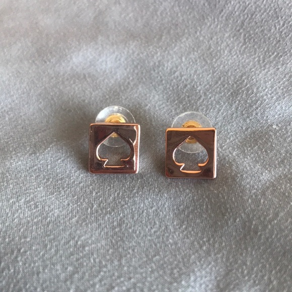 kate spade Jewelry - Kate Spade rose gold cut out earrings